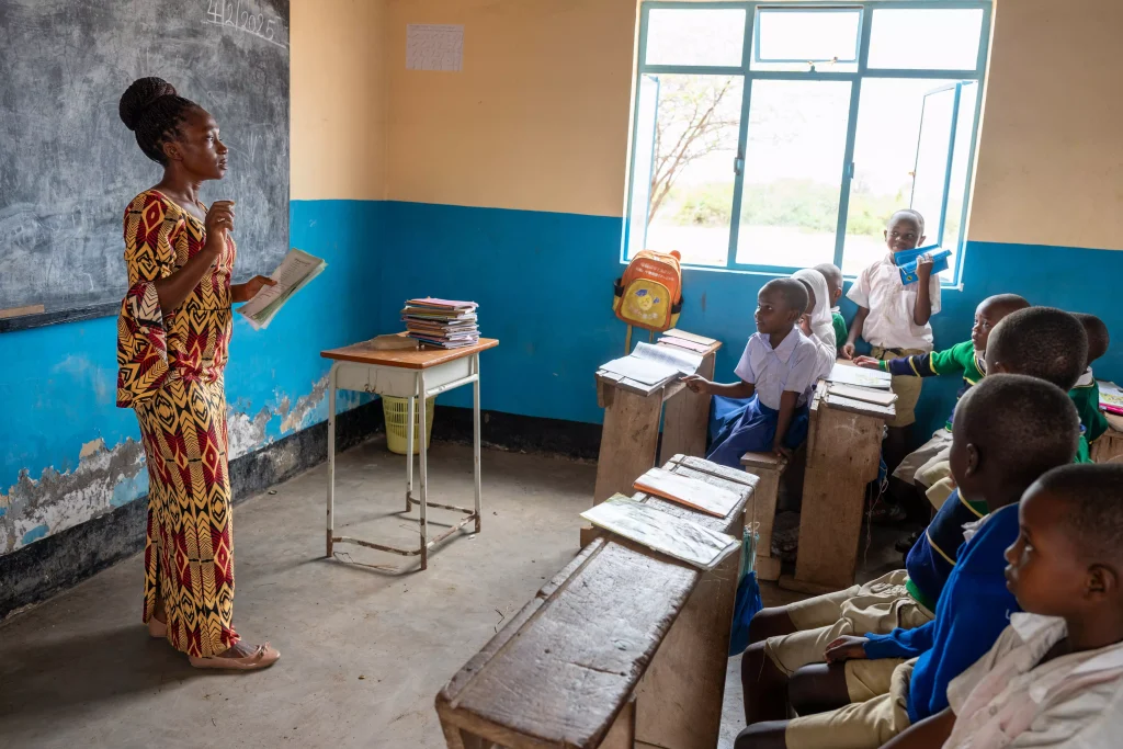 Children in a classroom supported by FTK in Kilimanjaro
